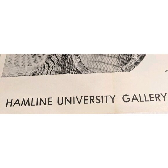 1977 Hamline University Poster Gallery Charlene Burningham Fiber Art Robert Vtg - Picture 6 of 16